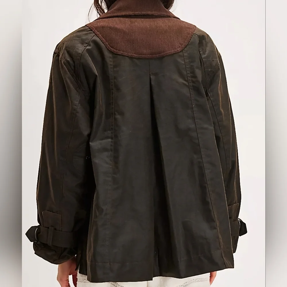 We The Free Headliner Wax Pullover, Color Olive, Large, Retail $398.00 USD - Picture 4 of 16